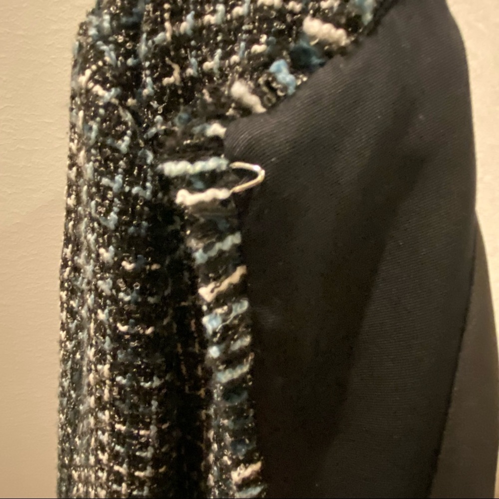 SOLD - BNWT Ann Taylor Framed Tweed Topper Coat - Size XXL - Blue Black - Picture 3 of 8